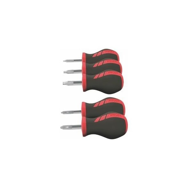 Holex Stubby Slotted and Pozidriv Screwdriver Set, 5 Pc 667326 3/2 - main
